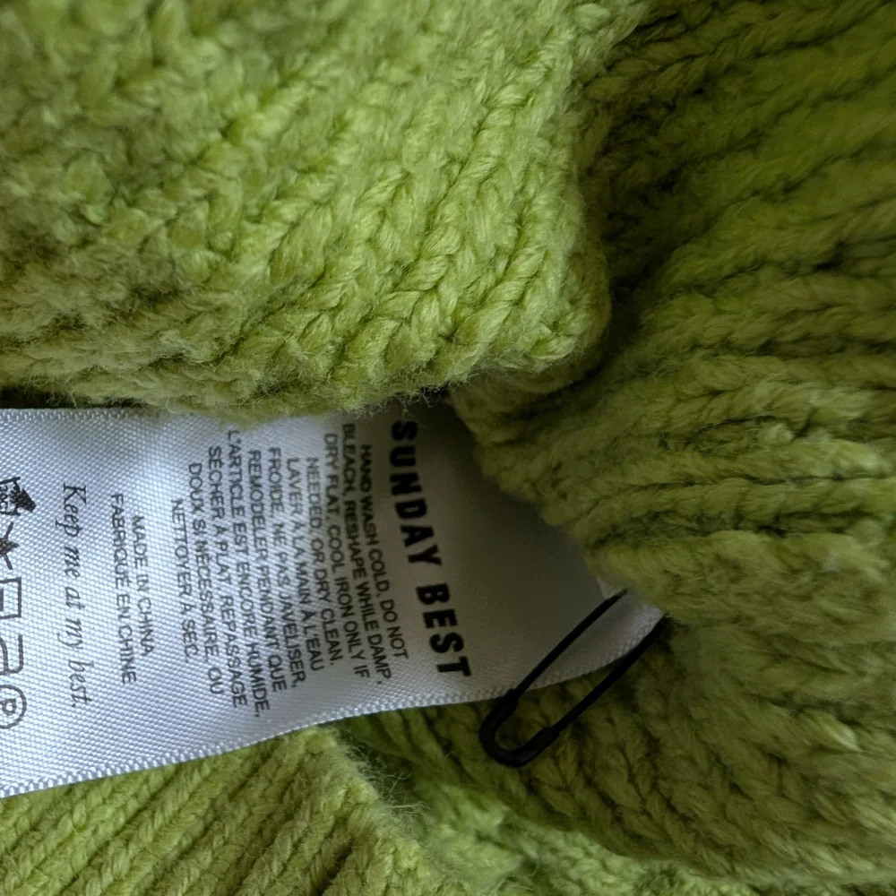 PRICE DROP!! Sunday Best Lime Green Knit Sweater - Picture 4 of 6
